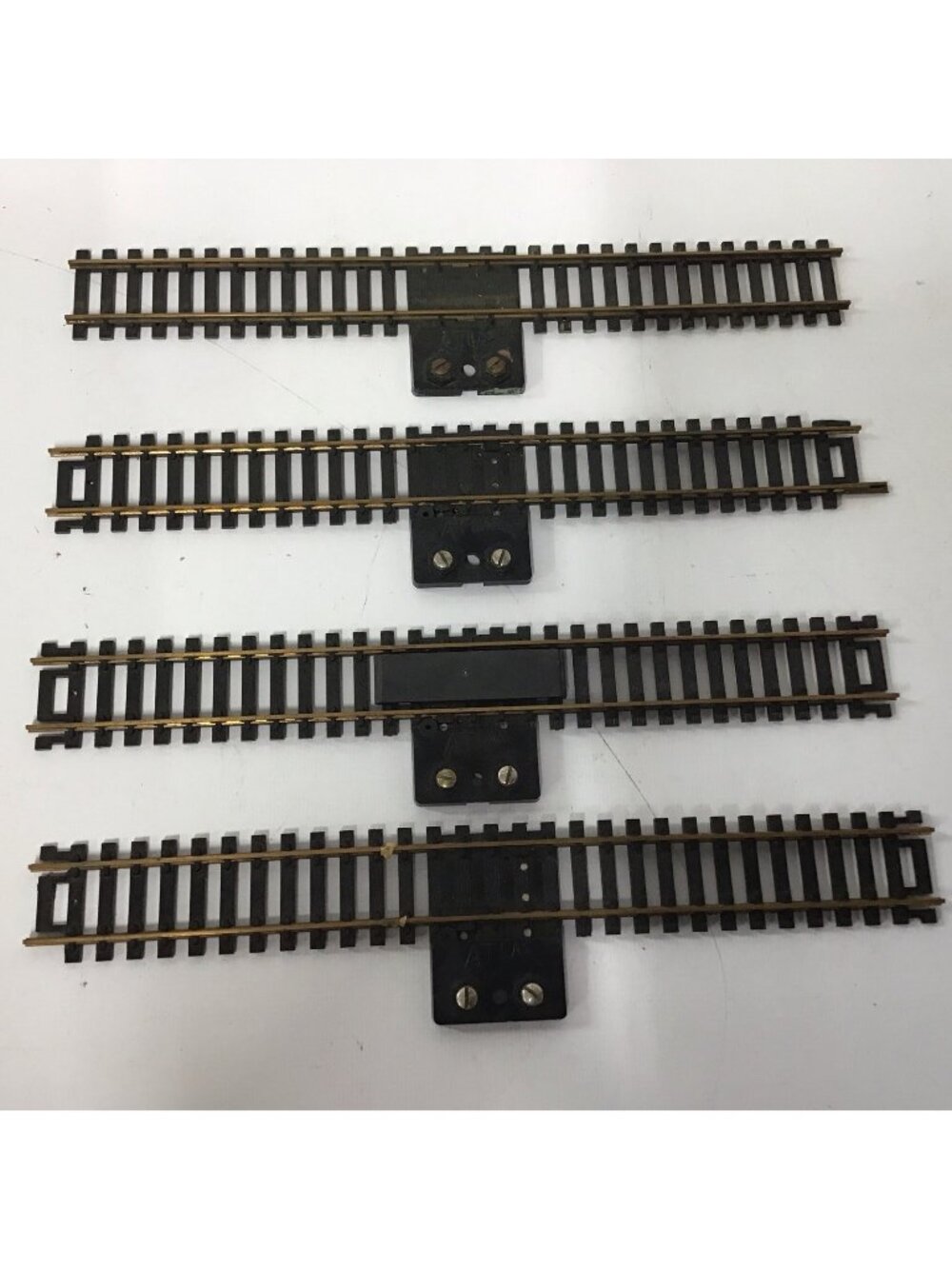 Lot Of 4 Atlas HO Scale Code 100 Brass 9" Straight Track Terminal